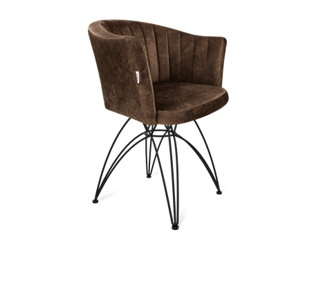 Обеденный стул SHT-ST42-1 / SHT-S112 (кофейный трюфель/черный муар) в Южно-Сахалинске - изображение