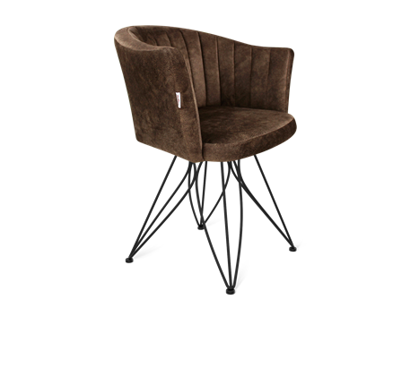 Обеденный стул SHT-ST42-1 / SHT-S113 (кофейный трюфель/черный муар) в Южно-Сахалинске - изображение