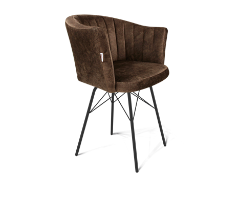 Обеденный стул SHT-ST42-1 / SHT-S64 (кофейный трюфель/черный муар) в Южно-Сахалинске - изображение