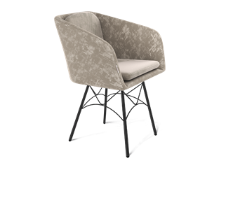 Обеденный стул SHT-ST43-1 / SHT-S107 (карамельный латте/черный муар) в Южно-Сахалинске