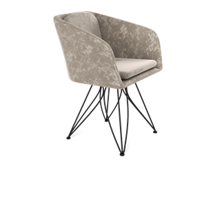 Обеденный стул SHT-ST43-1 / SHT-S113 (карамельный латте/черный муар) в Южно-Сахалинске