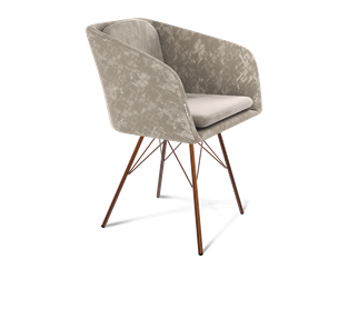 Обеденный стул SHT-ST43-1 / SHT-S37 (карамельный латте/медный металлик) в Южно-Сахалинске - предосмотр
