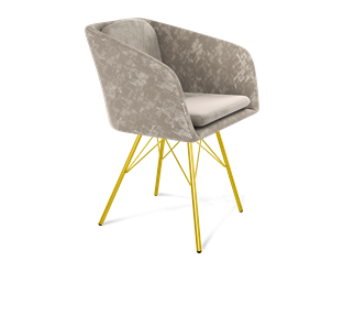 Обеденный стул SHT-ST43-1 / SHT-S37 (карамельный латте/золото) в Южно-Сахалинске - предосмотр