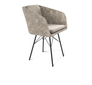 Обеденный стул SHT-ST43-1 / SHT-S64 (карамельный латте/черный муар) в Южно-Сахалинске - предосмотр