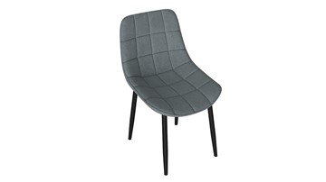 Обеденный стул Boston (Черный муар/Велюр V003 темно-серый) в Южно-Сахалинске