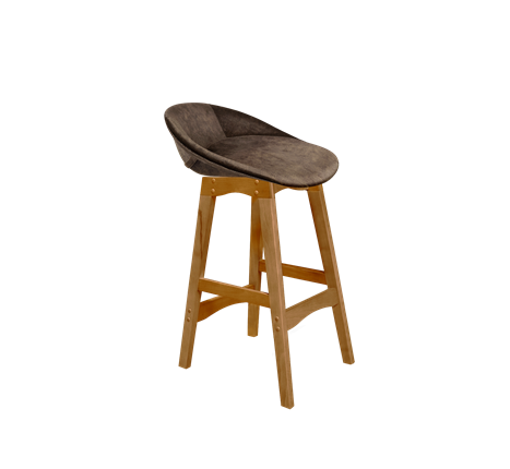 Полубарный стул SHT-ST19-SF1 / SHT-S65-1 (кофейный трюфель/светлый орех) в Южно-Сахалинске - изображение