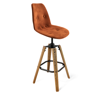 Полубарный стул SHT-ST29-C2 / SHT-S93 (песчаная буря/браш.коричневый/черный муар) в Южно-Сахалинске
