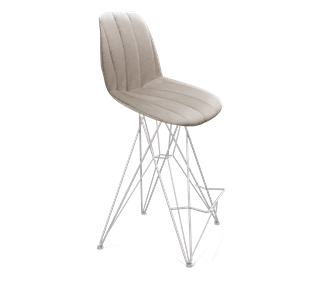 Полубарный стул SHT-ST29-С22 / SHT-S66-1 (лунный камень/хром лак) в Южно-Сахалинске