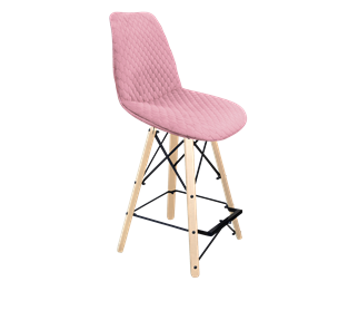 Полубарный стул SHT-ST29-С22 / SHT-S80-1 (розовый зефир/прозрачный лак/черный) в Южно-Сахалинске
