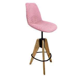 Полубарный стул SHT-ST29-С22 / SHT-S92 (розовый зефир/браш.коричневый/черный муар) в Южно-Сахалинске