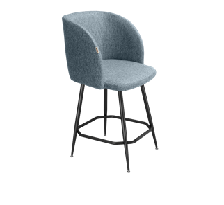 Полубарный стул SHT-ST33 / SHT-S148-1 (синий лед/черный муар/золото) в Южно-Сахалинске
