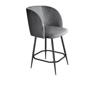 Полубарный стул SHT-ST33 / SHT-S148-1 (угольно-серый/черный муар/золото) в Южно-Сахалинске