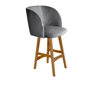 Полубарный стул SHT-ST33 / SHT-S65-1 (угольно-серый/светлый орех) в Южно-Сахалинске