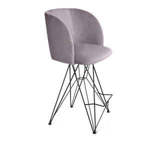 Полубарный стул SHT-ST33 / SHT-S66-1 (сиреневая орхидея/черный муар) в Южно-Сахалинске - предосмотр