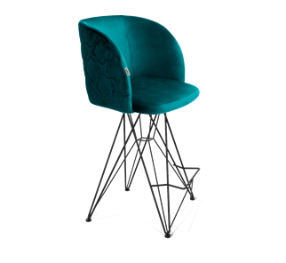 Полубарный стул SHT-ST33-1 / SHT-S66-1 (альпийский бирюзовый/черный муар) в Южно-Сахалинске