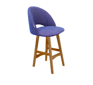 Полубарный стул SHT-ST34 / SHT-S65-1 (синий мираж/светлый орех) в Южно-Сахалинске