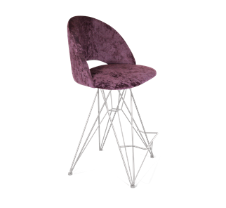 Полубарный стул SHT-ST34 / SHT-S66-1 (вишневый джем/хром лак) в Южно-Сахалинске