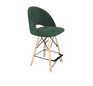 Полубарный стул SHT-ST34 / SHT-S80-1 (лиственно-зеленый/прозрачный лак/черный) в Южно-Сахалинске