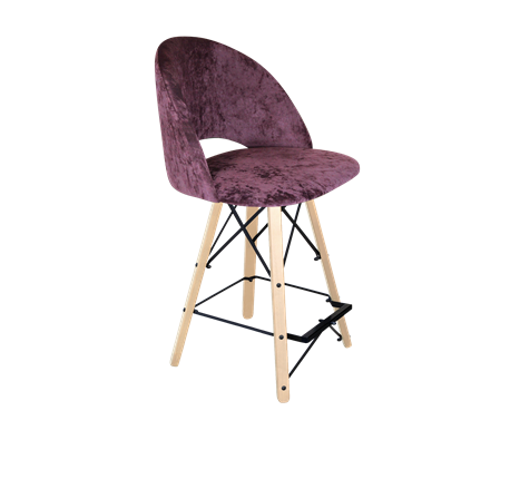 Полубарный стул SHT-ST34 / SHT-S80-1 (вишневый джем/прозрачный лак/черный) в Южно-Сахалинске - изображение