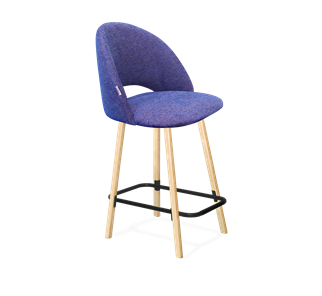Полубарный стул SHT-ST34 / SHT-S94-1 (синий мираж/прозрачный лак/черный муар) в Южно-Сахалинске