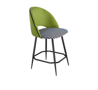 Полубарный стул SHT-ST34-3 / SHT-S148-1 (оливковый/гусиная лапка/черный муар) в Южно-Сахалинске
