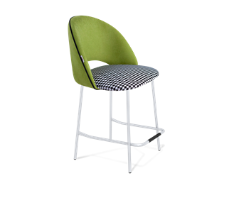 Полубарный стул SHT-ST34-3 / SHT-S29P-1 (оливковый/гусиная лапка/хром лак) в Южно-Сахалинске