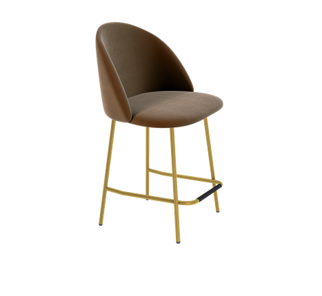 Полубарный стул SHT-ST35 / SHT-S29P-1 (кофейный ликер/золото) в Южно-Сахалинске - изображение