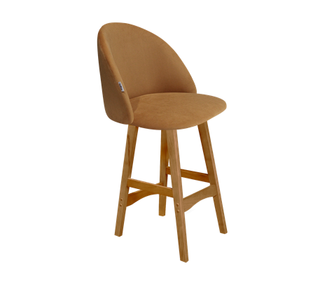 Полубарный стул SHT-ST35 / SHT-S65-1 (горчичный/светлый орех) в Южно-Сахалинске - изображение