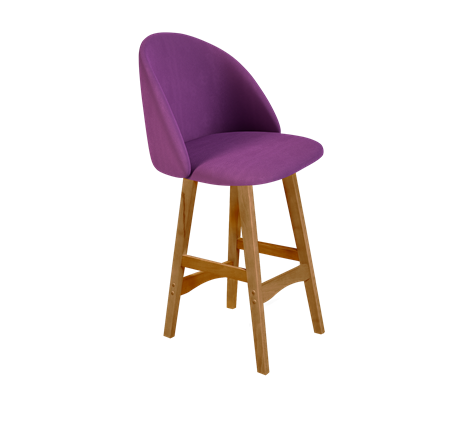Полубарный стул SHT-ST35 / SHT-S65-1 (ягодное варенье/светлый орех) в Южно-Сахалинске - изображение