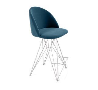 Полубарный стул SHT-ST35 / SHT-S66-1 (тихий океан/хром лак) в Южно-Сахалинске