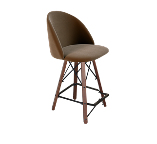 Полубарный стул SHT-ST35 / SHT-S80-1 (кофейный ликер/темный орех/черный) в Южно-Сахалинске