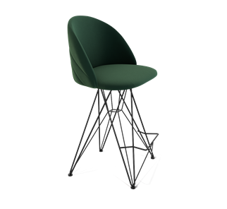 Полубарный стул SHT-ST35-2 / SHT-S66-1 (лиственно-зеленый/черный муар) в Южно-Сахалинске
