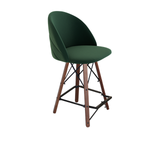 Полубарный стул SHT-ST35-2 / SHT-S80-1 (лиственно-зеленый/темный орех/черный) в Южно-Сахалинске