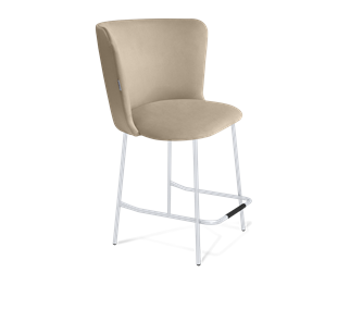 Полубарный стул SHT-ST36 / SHT-S29P-1 (ванильный крем/хром лак) в Южно-Сахалинске