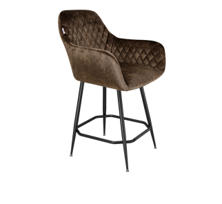 Полубарный стул SHT-ST38 / SHT-S148-1 (кофейный трюфель/черный муар) в Южно-Сахалинске - предосмотр