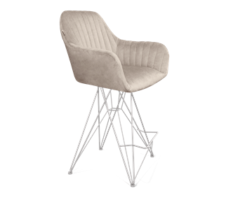 Полубарный стул SHT-ST38-1 / SHT-S66-1 (лунный мрамор/хром лак) в Южно-Сахалинске