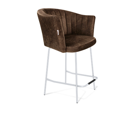 Полубарный стул SHT-ST42-1 / SHT-S29P-1 (кофейный трюфель/хром лак) в Южно-Сахалинске - изображение