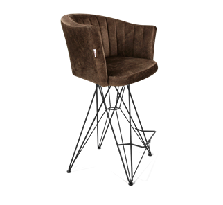 Полубарный стул SHT-ST42-1 / SHT-S66-1 (кофейный трюфель/черный муар) в Южно-Сахалинске - предосмотр