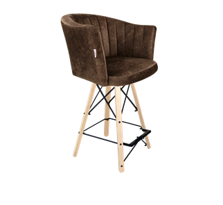 Полубарный стул SHT-ST42-1 / SHT-S80-1 (кофейный трюфель/прозрачный лак/черный) в Южно-Сахалинске - предосмотр