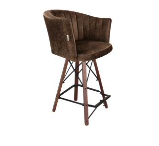 Полубарный стул SHT-ST42-1 / SHT-S80-1 (кофейный трюфель/темный орех/черный) в Южно-Сахалинске - предосмотр
