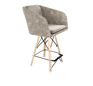 Полубарный стул SHT-ST43-1 / SHT-S80-1 (карамельный латте/прозрачный лак/черный) в Южно-Сахалинске