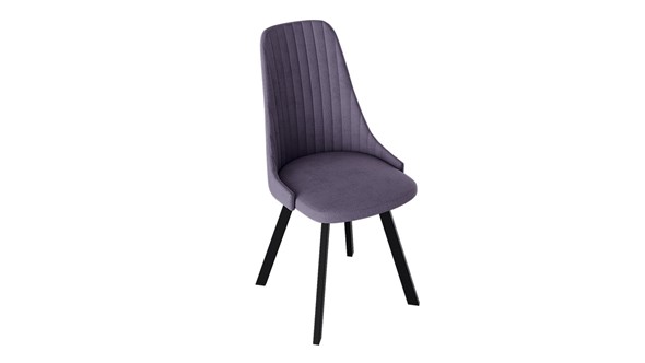 Обеденный стул Франк (паук) исп2 (Черный матовый/Микровелюр Фиолетовый) в Южно-Сахалинске - изображение