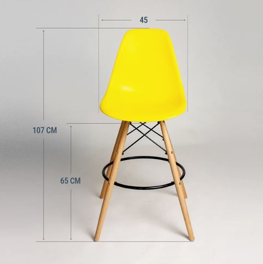 Барный стул DSL 110 Wood bar (лимон) в Южно-Сахалинске - изображение 1