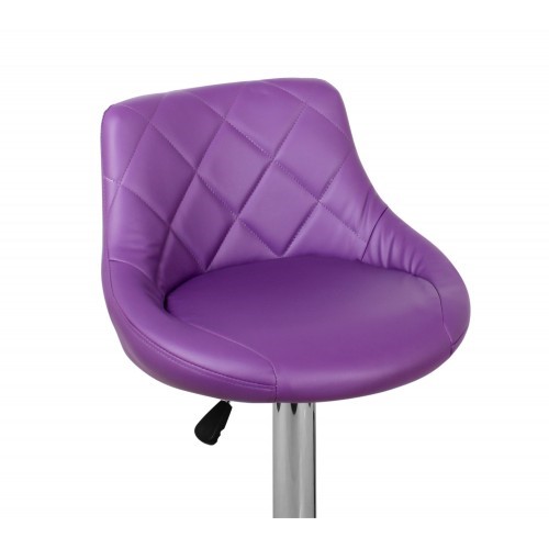 Барный стул Комфорт с мягкой спинкой WX-2396 экокожа фиолетовый в Южно-Сахалинске - изображение 2