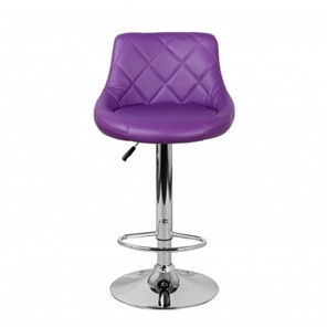 Барный стул Комфорт с мягкой спинкой WX-2396 экокожа фиолетовый в Южно-Сахалинске - предосмотр