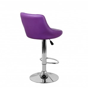 Барный стул Комфорт с мягкой спинкой WX-2396 экокожа фиолетовый в Южно-Сахалинске - предосмотр 4