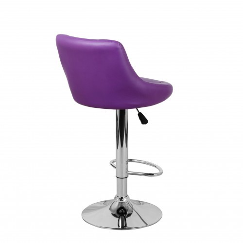 Барный стул Комфорт с мягкой спинкой WX-2396 экокожа фиолетовый в Южно-Сахалинске - изображение 4