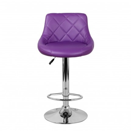 Барный стул Комфорт с мягкой спинкой WX-2396 экокожа фиолетовый в Южно-Сахалинске - изображение