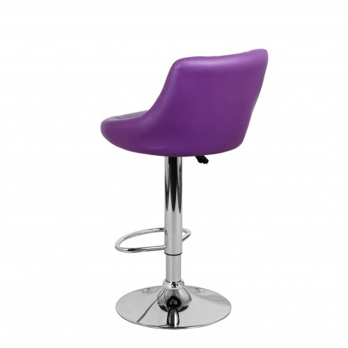 Барный стул Комфорт с мягкой спинкой WX-2396 экокожа фиолетовый в Южно-Сахалинске - изображение 6