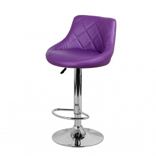 Барный стул Комфорт с мягкой спинкой WX-2396 экокожа фиолетовый в Южно-Сахалинске - изображение 8